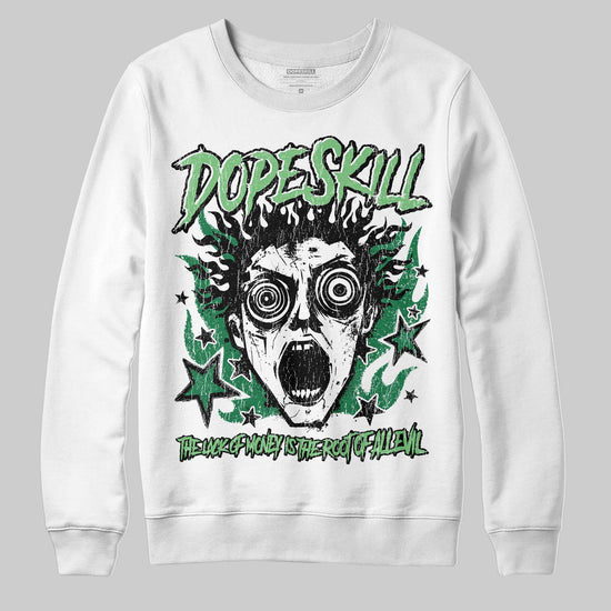 Green Sneakers DopeSkill Sweatshirt Root of Evil Graphic Streetwear - White