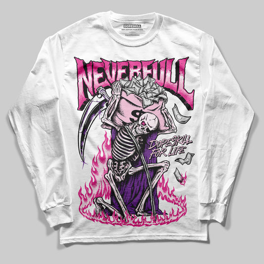 Pink Sneakers DopeSkill Long Sleeve T-Shirt NeverFull Graphic Streetwear - White