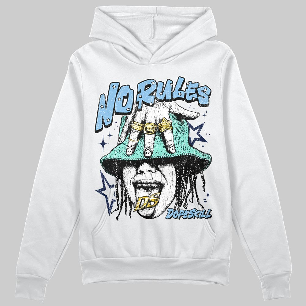 University Blue Sneakers DopeSkill Hoodie No Rules Graphic Streetwear - White
