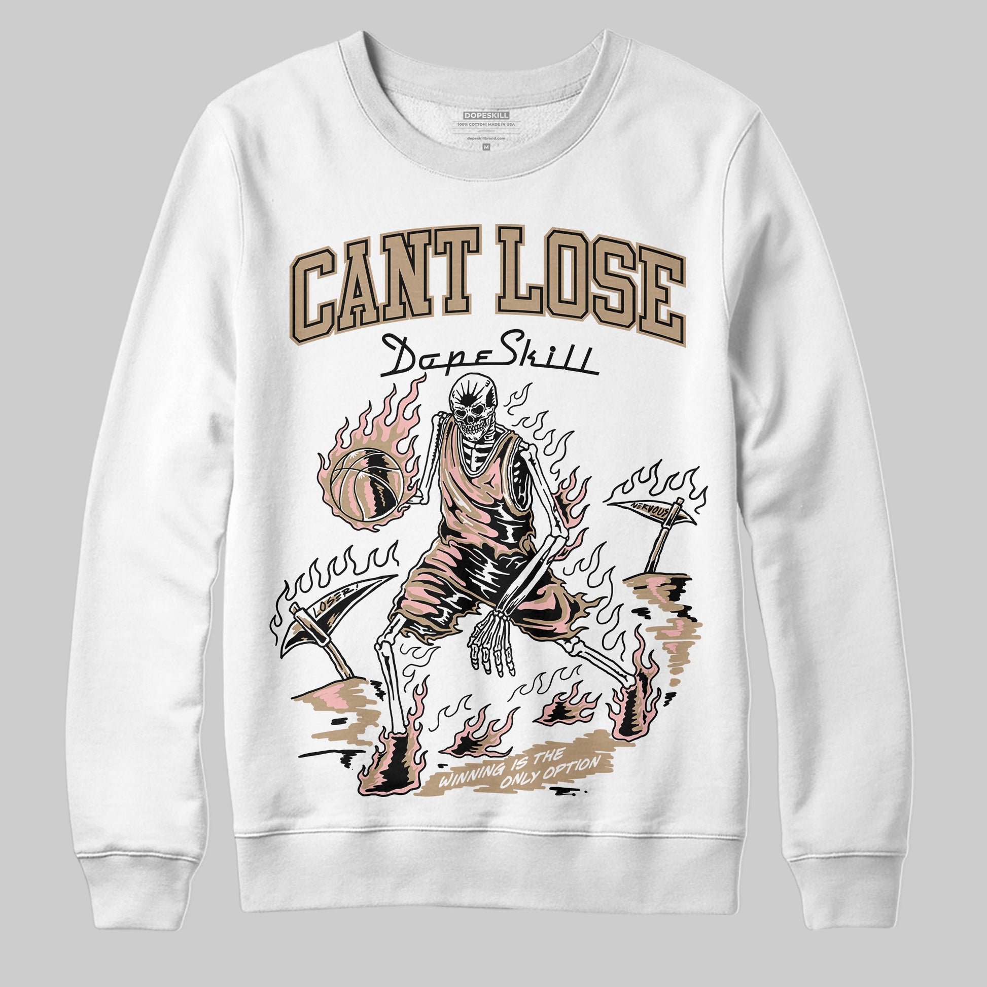 Nike Air Force 1 Low Canvas “Linen” DopeSkill Sweatshirt Cant Lose Graphic Streetwear - White
