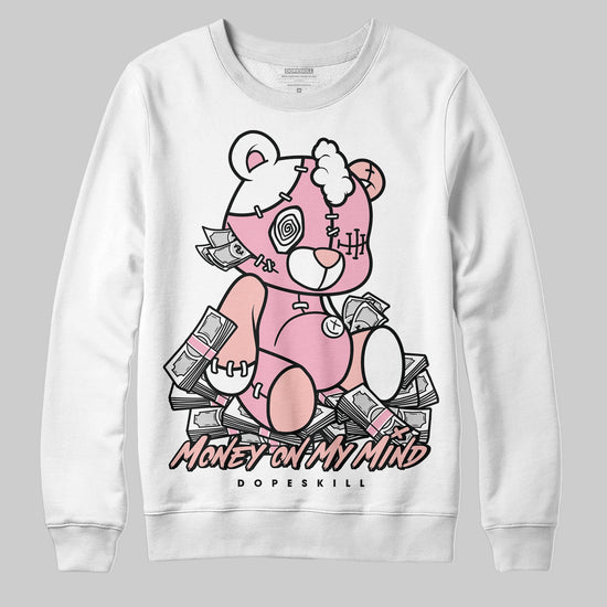 AMIRI White & Pink Stars Court Sneakers DopeSkill Sweatshirt MOMM Bear Graphic Streetwear - White