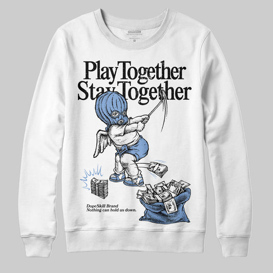 Jordan 4 WMNS 'Forget Me Not' DopeSkill Sweatshirt Play together, Stay together Graphic Streetwear - White