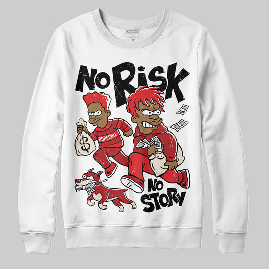 Adidas Samba OG ‘Talchum Pack ‑ Scarlet’ DopeSkill Sweatshirt No Risk No Story Graphic Streetwear - White