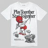 Black and White Sneakers DopeSkill T-Shirt Play together, Stay together Graphic Streetwear - White 