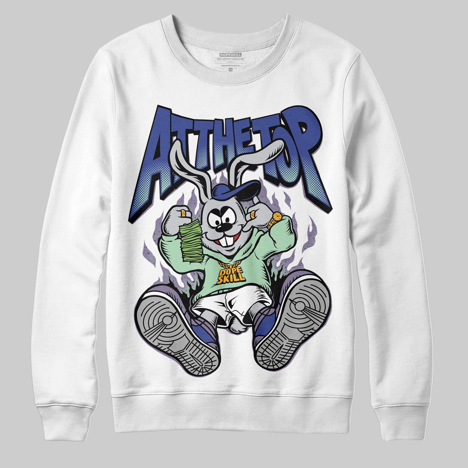 Jordan 1 Retro Low OG Zion Williamson Voodoo Alternate DopeSkill Sweatshirt At The Top Graphic Streetwear - White