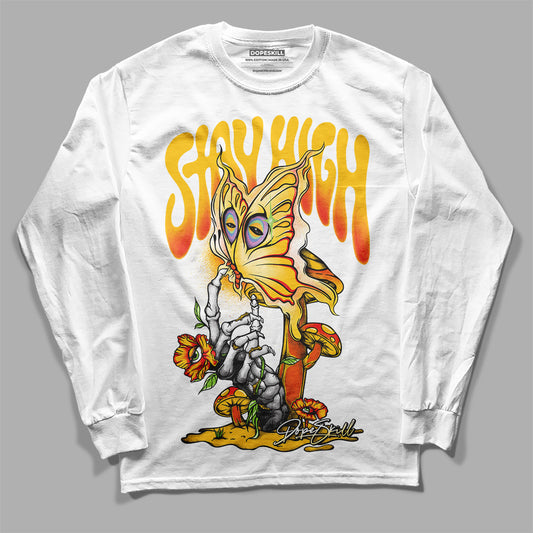 Yellow Sneakers DopeSkill Long Sleeve T-Shirt Stay High Graphic Streetwear - White