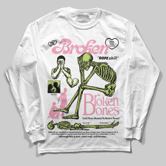 Chase B x Travis Scott x Jordan Jumpman Jack DopeSkill Long Sleeve T-Shirt Broken Bones Graphic Streetwear - White 