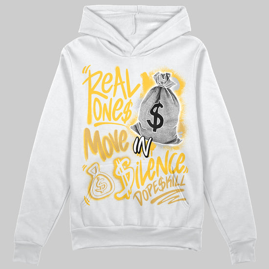 Jordan 12 "Phantom" DopeSkill Hoodie Sweatshirt Real Ones Move In Silence Graphic Streetwear - White