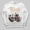 TAN Sneakers DopeSkill Long Sleeve T-Shirt Risk Is Better Than Regret Graphic Streetwear - White