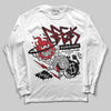 Jordan 11 “Bred Velvet” DopeSkill Long Sleeve T-Shirt Break Through Graphic Streetwear - White