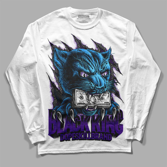 Jordan 3 Dark Iris DopeSkill Long Sleeve T-Shirt Black King Graphic Streetwear - White