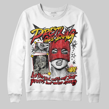 Jordan 3 Fire Red DopeSkill Sweatshirt Pretty Girl Swag Graphic Streetwear - White