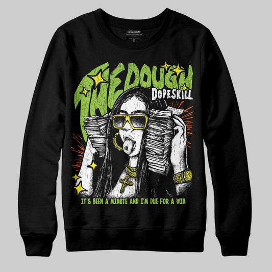 Neon Green Sneakers DopeSkill Sweatshirt The Dough Graphic Streetwear - Black