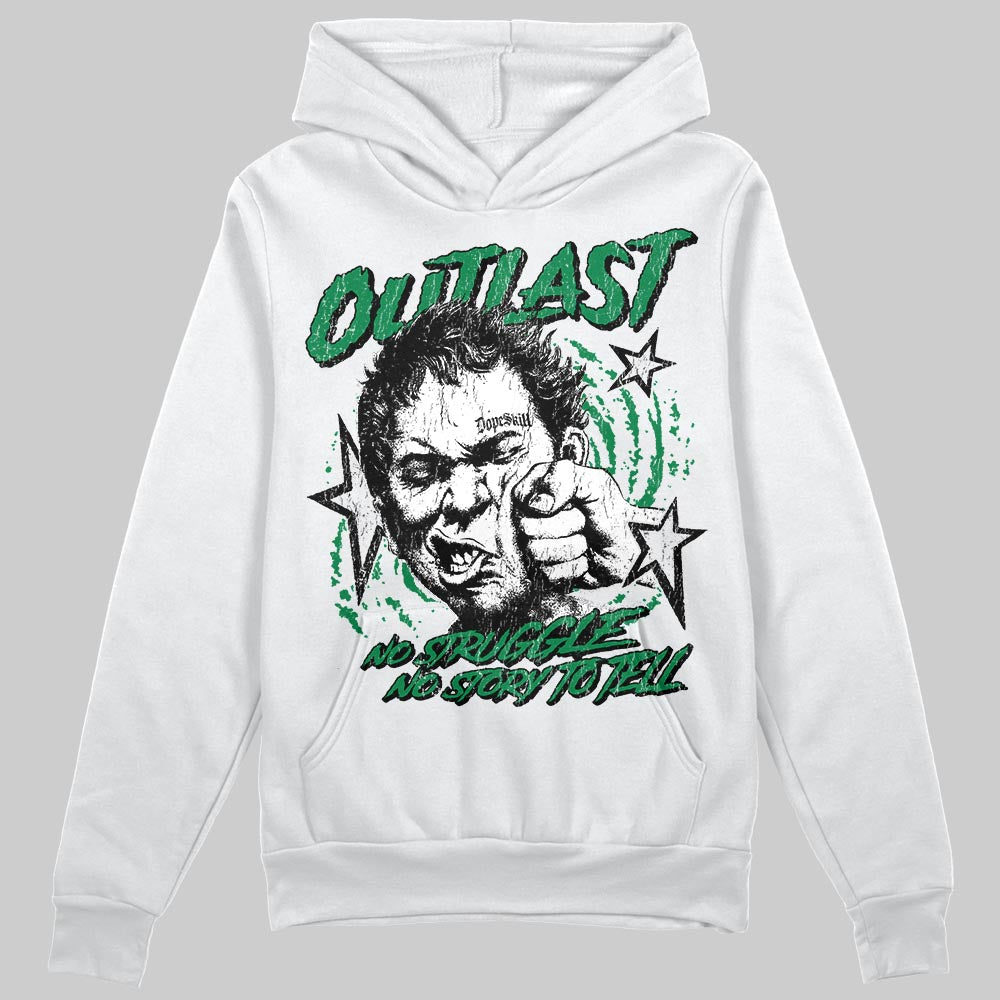 Green Sneakers DopeSkill Hoodie Outlast Graphic Streetwear - White