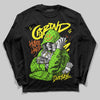 Neon Green Sneakers DopeSkill Long Sleeve T-Shirt Grind Pray Graphic Streetwear - Black