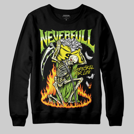 Neon Green Sneakers DopeSkill Sweatshirt NeverFull Graphic Streetwear - Black