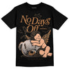 Jordan 3 Retro Palomino DopeSkill T-Shirt New No Days Off Graphic Streetwear - Black