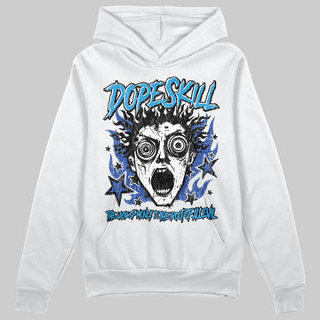 Royal Blue Sneakers DopeSkill Hoodie Sweatshirt Root of Evil Graphic Streetwear - White 