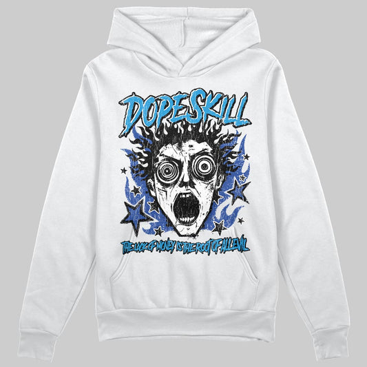 Royal Blue Sneakers DopeSkill Hoodie Sweatshirt Root of Evil Graphic Streetwear - White 