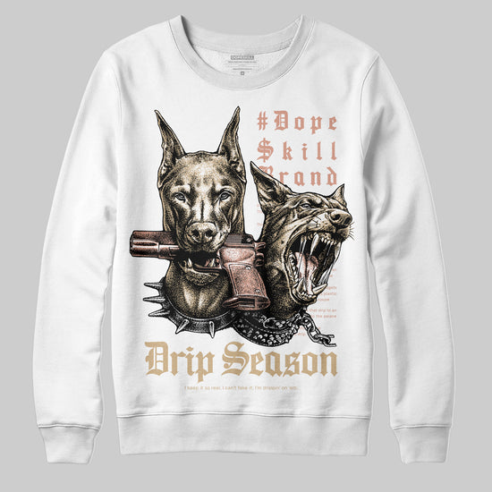 TAN Sneakers DopeSkill Sweatshirt New Drip Season Graphic Streetwear - White 