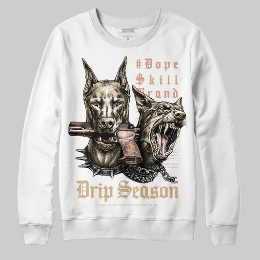 TAN Sneakers DopeSkill Sweatshirt New Drip Season Graphic Streetwear - White 