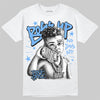 Jordan 5 Black University Blue DopeSkill T-Shirt Boss Up Graphic Streetwear - White 