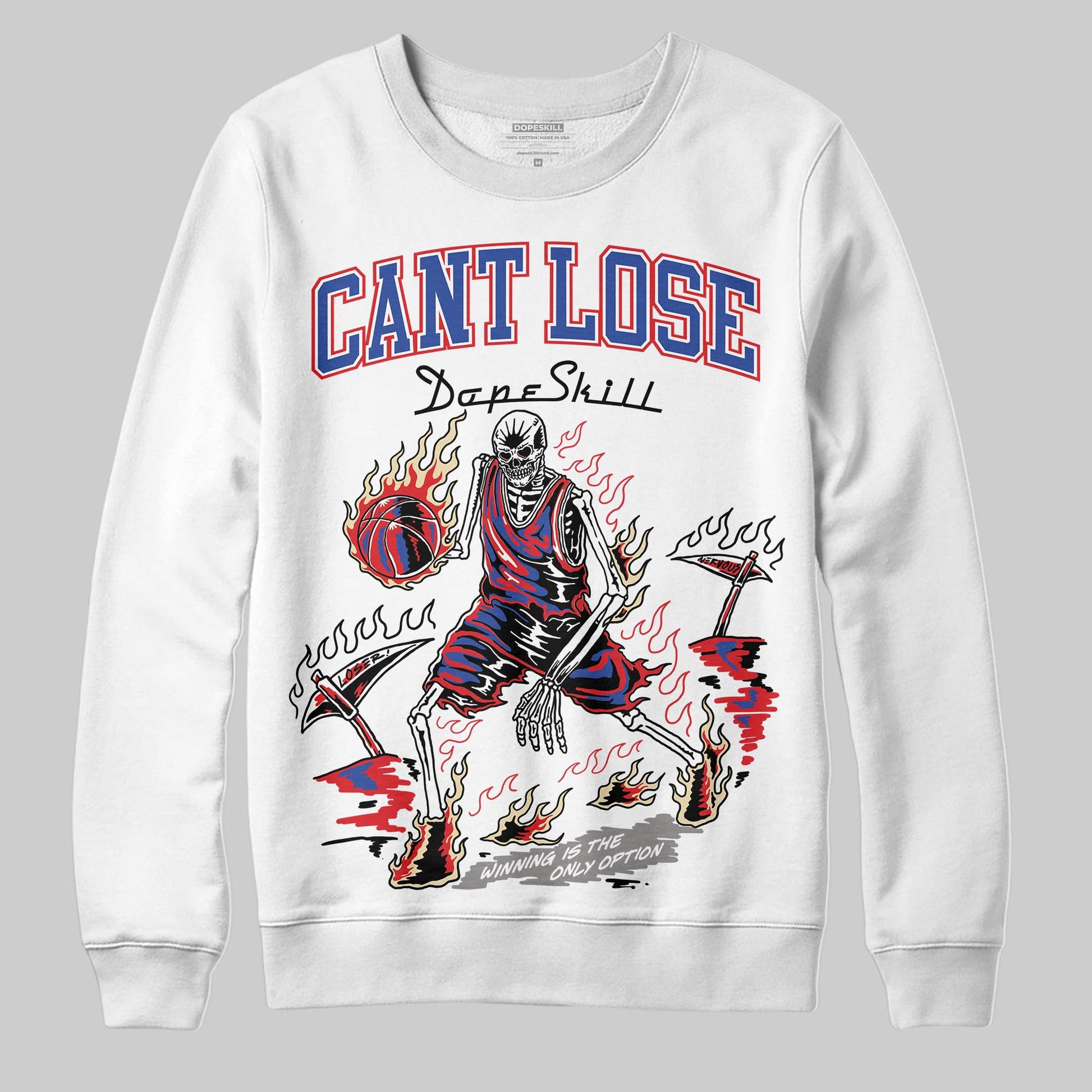 Jordan 3 “Seoul 2.0” DopeSkill Sweatshirt Cant Lose Graphic Streetwear - White
