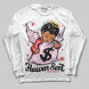 Awake NY x Air Jordan 5 Arctic Pink DopeSkill Long Sleeve T-Shirt Heaven Sent Graphic Streetwear - White