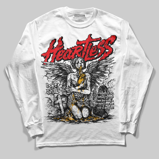 Red Sneakers DopeSkill Long Sleeve T-Shirt Heartless Graphic Streetwear - White