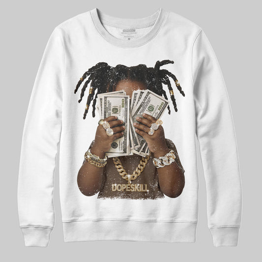 A Ma Maniére x Air Jordan 4 “Dark Mocha” DopeSkill Sweatshirt Rich Youth Graphic Streetwear - White