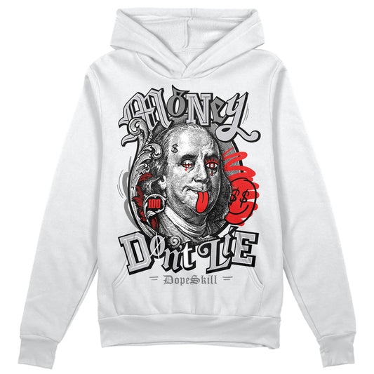 Grey Sneakers DopeSkill Hoodie Sweatshirt Money Don't Lie Graphic Streetwear - White