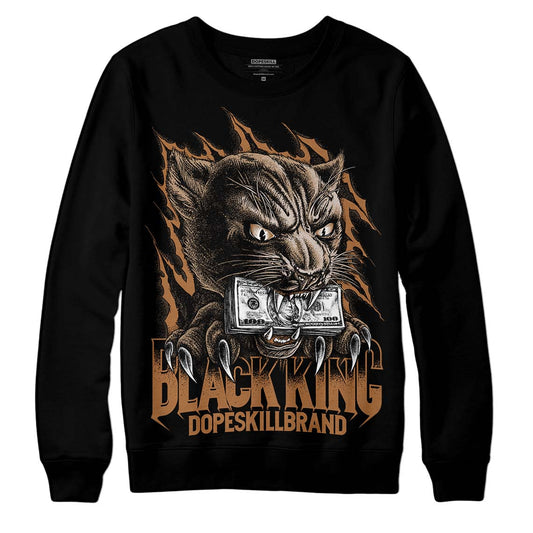 Jordan 3 Retro Palomino DopeSkill Sweatshirt Black King Graphic Streetwear - Black