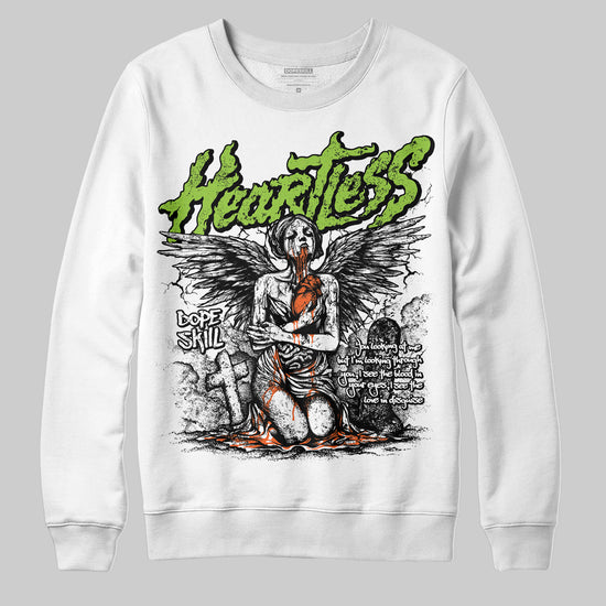 Neon Green Sneakers DopeSkill Sweatshirt Heartless Graphic Streetwear - White