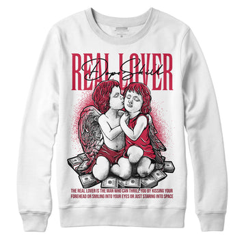 Jordan 1 Retro High '85 OG Metallic Burgundy DopeSkill Sweatshirt Real Lover Graphic Streetwear - White