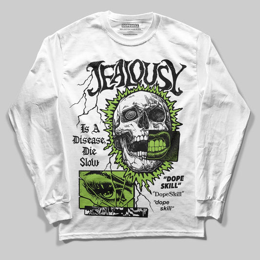 Neon Green Sneakers DopeSkill Long Sleeve T-Shirt Jealousy Graphic Streetwear - White