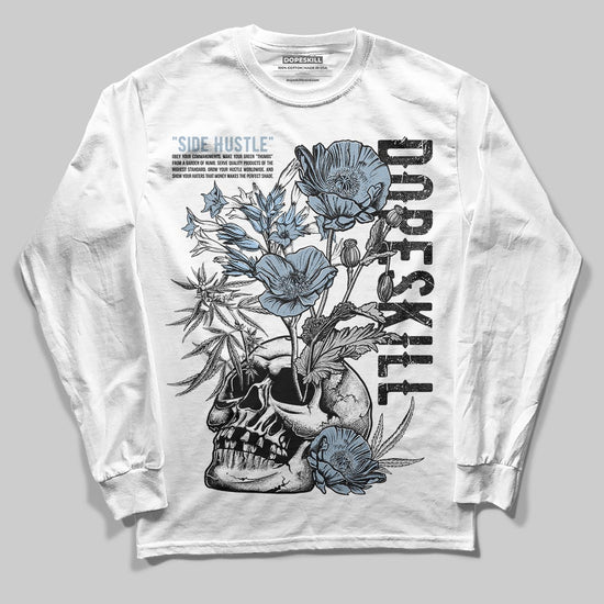 Jordan 40 “Blue Suede” DopeSkill Long Sleeve T-Shirt Side Hustle Graphic Streetwear - White