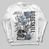 Jordan 40 “Blue Suede” DopeSkill Long Sleeve T-Shirt Side Hustle Graphic Streetwear - White