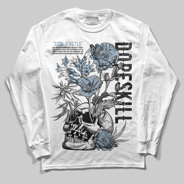 Jordan 40 “Blue Suede” DopeSkill Long Sleeve T-Shirt Side Hustle Graphic Streetwear - White