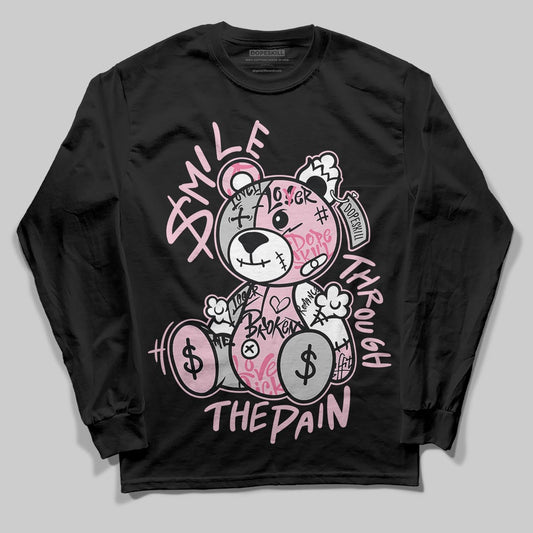 Jordan 5 OG “35th Anniversary” DopeSkill Long Sleeve T-Shirt Smile Through The Pain Graphic Streetwear - Black