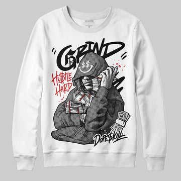 Grey Sneakers DopeSkill Sweatshirt Grind Pray Graphic Streetwear - White 