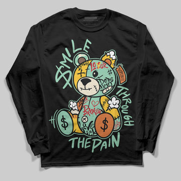 SB Dunk Low Rodeo Tourmaline DopeSkill Long Sleeve T-Shirt Smile Through The Pain Graphic Streetwear - Black