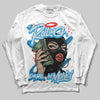 Jordan 4 Retro Military Blue DopeSkill Long Sleeve T-Shirt Rolling in Money Graphic Streetwear - White