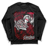 Jordan 1 Retro High '85 OG Metallic Burgundy DopeSkill Long Sleeve T-Shirt Stackin Mines Graphic Streetwear - Black