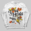 Jordan 4 Thunder DopeSkill Long Sleeve T-Shirt New Love Heals Graphic Streetwear - White