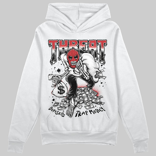 Jordan 11 “Bred Velvet” DopeSkill Hoodie Sweatshirt Threat Graphic Streetwear - White