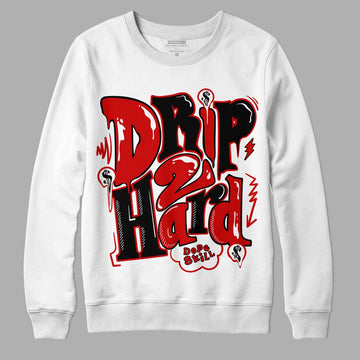 Jordan 1 Retro Low "Black Toe" DopeSkill Sweatshirt Drip Too Hard Graphic Streetwear - White