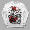 Jordan 14 "Black/White" DopeSkill Long Sleeve T-Shirt No Days Off Graphic Streetwear - White