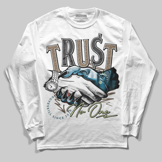 Jordan 3 GS “We Outside” DopeSkill Long Sleeve T-Shirt Trust No One Graphic Streetwear - White
