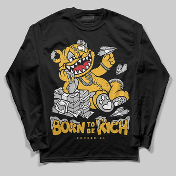 Jordan 5 'Tokyo' DopeSkill Long Sleeve T-Shirt Born To Be Rich Graphic Streetwear - Black
