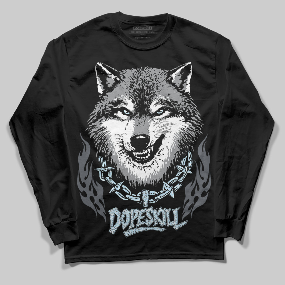 Jordan 5 Retro Wolf Grey (2026) DopeSkill Long Sleeve T-Shirt Wolf Grey Graphic Streetwear - Black